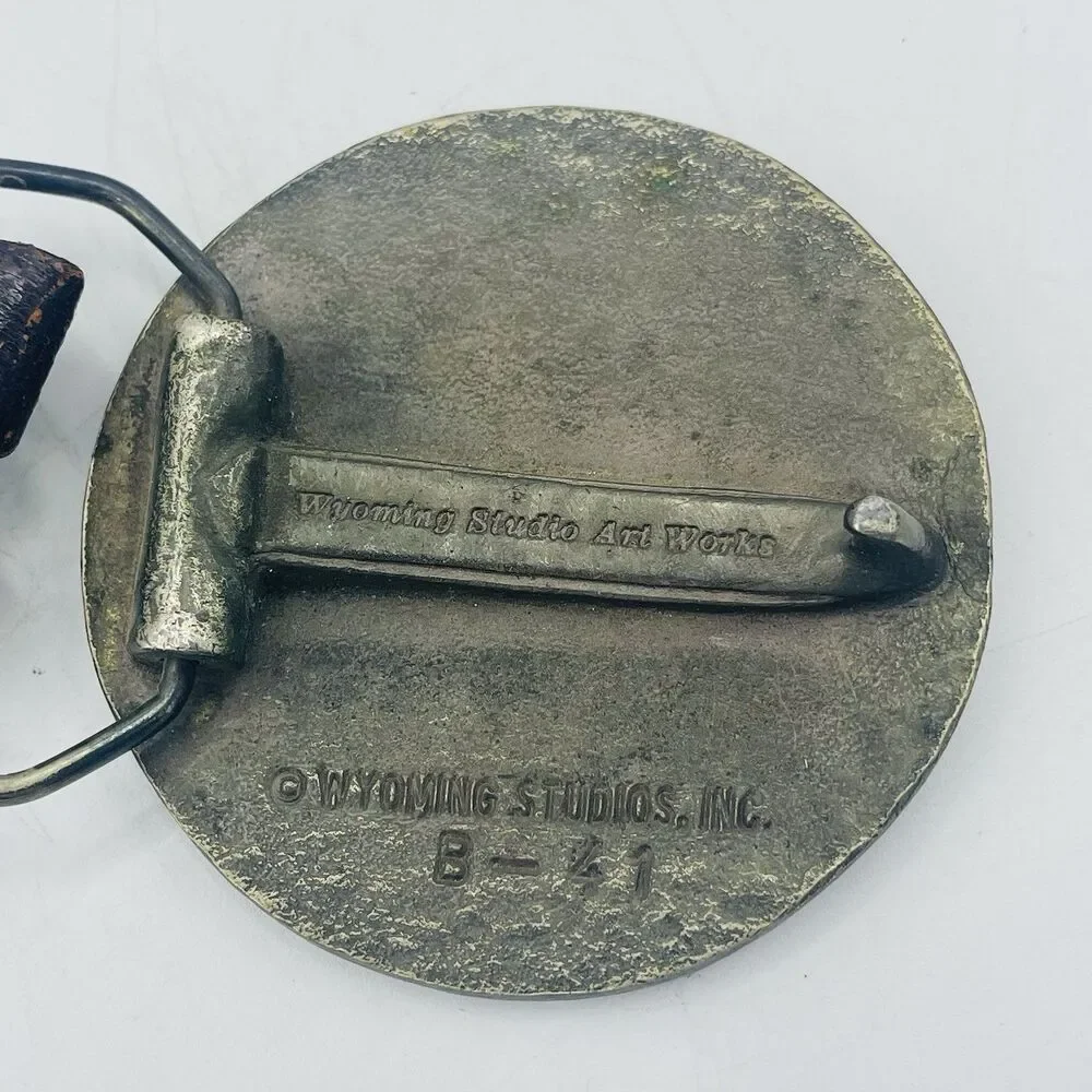 1970's Dad's Draft Root Beer Soda Pop Belt Buckle Wyoming Studio Art Works Brass
